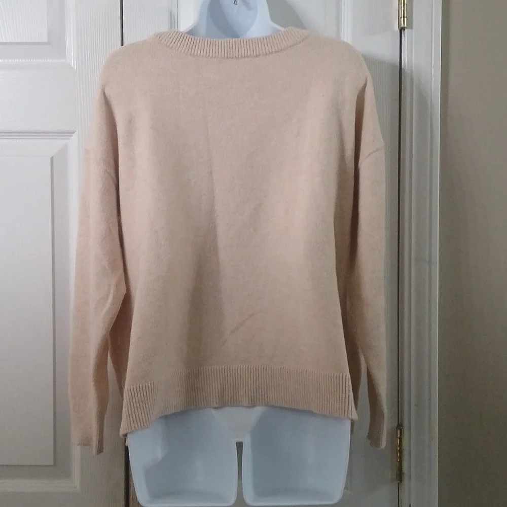 Loft Afgan hound beige camel sweater Sz L EUC - Picture 4 of 8